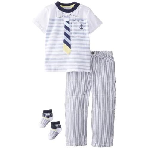  [아마존베스트]Petit Lem Baby-Boys Newborn My Little Ship Baby Pant Set