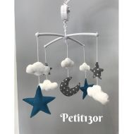 Petit13Or Musical mobile, grey and teal