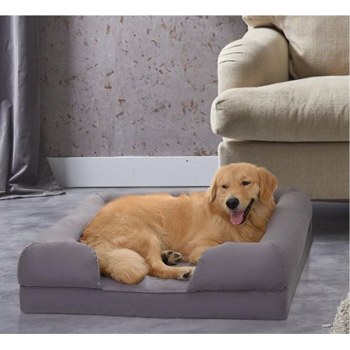  Petlo Orthopedic Pet Sofa Bed - Dog, Cat or Puppy Memory Foam Mattress Comfortable Couch for Pets with Removable Washable Cover