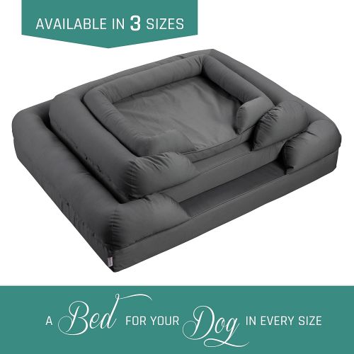  Petlo Orthopedic Pet Sofa Bed - Dog, Cat or Puppy Memory Foam Mattress Comfortable Couch for Pets with Removable Washable Cover