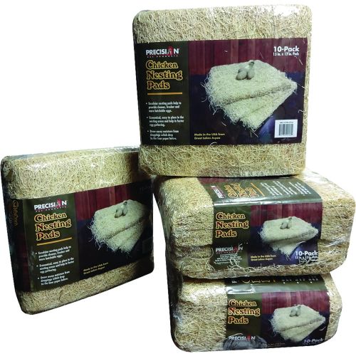  Petmate Precision Pet Excelsior Nesting Pads Chicken Bedding - 13x13 Inches - Package of 10