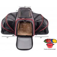 Petpeppy.com Premium Airline Approved Expandable Pet Carrier by Pet Peppy- Two Side Expansion, Designed for Cats, Dogs, Kittens,Puppies - Extra Spacious Soft Sided Carrier!