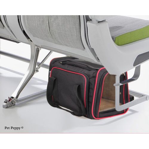  Petpeppy.com Premium Airline Approved Expandable Pet Carrier by Pet Peppy- Two Side Expansion, Designed for Cats, Dogs, Kittens,Puppies - Extra Spacious Soft Sided Carrier!