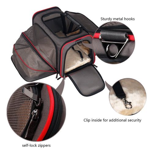  Petpeppy.com Premium Airline Approved Expandable Pet Carrier by Pet Peppy- Two Side Expansion, Designed for Cats, Dogs, Kittens,Puppies - Extra Spacious Soft Sided Carrier!