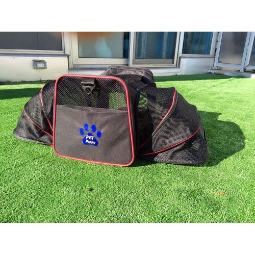  Petpeppy.com Premium Airline Approved Expandable Pet Carrier by Pet Peppy- Two Side Expansion, Designed for Cats, Dogs, Kittens,Puppies - Extra Spacious Soft Sided Carrier!