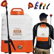 PetraTools 2-Gallon Battery Powered Sprayer, Battery Powered Backpack Sprayer - Compact Lawn Sprayers in Lawn and Garden Professional Electric Sprayer, Multiple Nozzles & Ultra Life Battery - HD2000