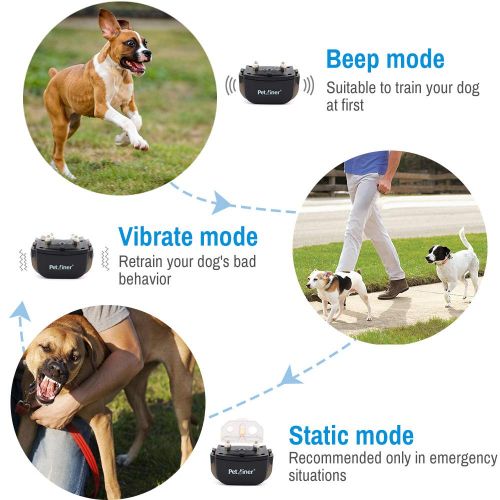  [아마존 핫딜]  [아마존핫딜]Petrainer Dog Training Collars with Remote - Shock Collar for 2 Dogs, Small, Medium, Large, Rechargeable 100% Waterproof E-Collar with 3 Training Correction Modes, Shock, Vibration, Beep, 10