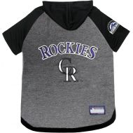 Pets First MLB Hoodie for Dogs & Cats - Colorado Rockies Dog Hooded T-Shirt, Medium. - MLB Team Color Hoody