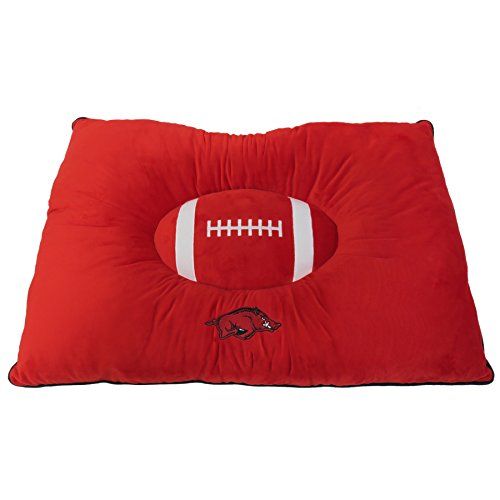  Pets First Collegiate Pet Accessories, Dog Bed, Arkansas Razorbacks, 30 x 20 x 4 inches