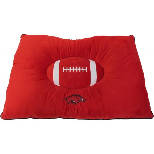  Pets First Collegiate Pet Accessories, Dog Bed, Arkansas Razorbacks, 30 x 20 x 4 inches