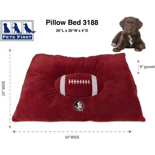  Pets First Collegiate Pet Accessories, Dog Bed, Florida State Seminoles, 30 x 20 x 4 inches