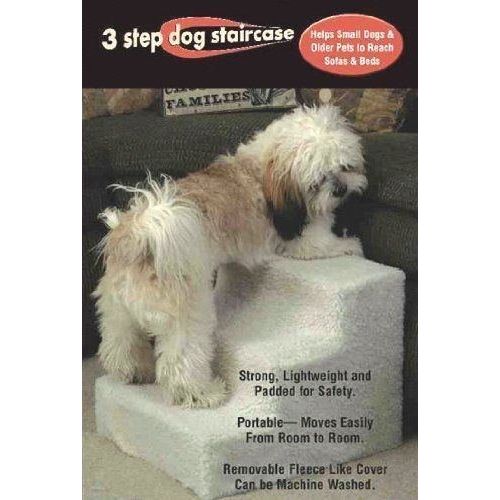  Pets Step Three 3 Step Stairs Pet Dog Cat Soft Covered Staircase Doggy Steps Indoor New