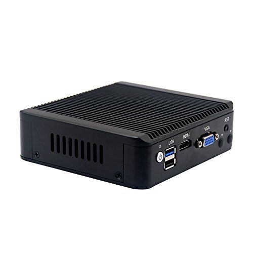  PetsKing Micro Industrial Computer Intel Atom CPU E3845-2MB L2 Cache,1.91GHz with 4X Intel Gigabit LAN Ports,Micro Appliance Used as Router Equipped with WiFi (4GB-RAM 128GB-SSD)
