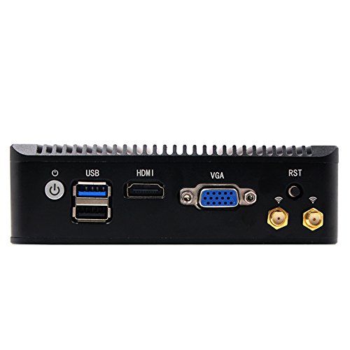  PetsKing Micro Industrial Computer Intel Atom CPU E3845-2MB L2 Cache,1.91GHz with 4X Intel Gigabit LAN Ports,Micro Appliance Used as Router Equipped with WiFi (2G-RAM,64G-SSD WiFi)