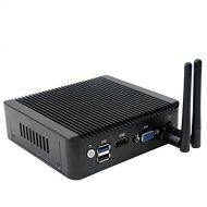 PetsKing Mini Desktop PC with 4 LAN,Intel Celeron J1900 Processor Onboard Quad Core 2.0 GHz,Used as Router Equipped with WiFi (4GB-RAM 128GB-SSD)