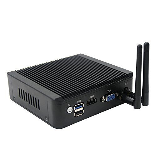  PetsKing Micro Industrial Computer Intel Atom CPU E3845-2MB L2 Cache,1.91GHz with 4X Intel Gigabit LAN Ports,Micro Appliance Used as Router Equipped with WiFi (4GB-RAM 64GB-SSD WiFi)