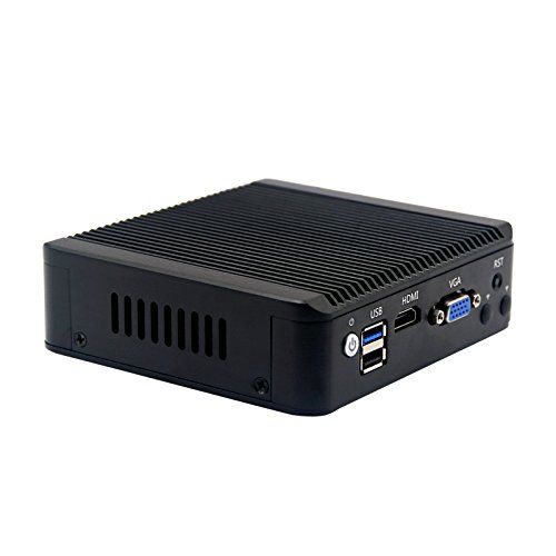  PetsKing Micro Industrial Computer Intel Atom CPU E3845-2MB L2 Cache,1.91GHz with 4X Intel Gigabit LAN Ports,Micro Appliance Used as Router Equipped with WiFi (4GB-RAM 64GB-SSD WiFi)