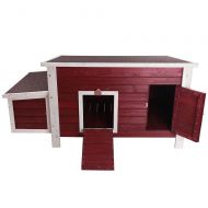 Petsfit Weatherproof Outdoor Chicken Coop with Nesting Box, Bottom Can be Removed for Easy Cleaning, 1-Year Warranty