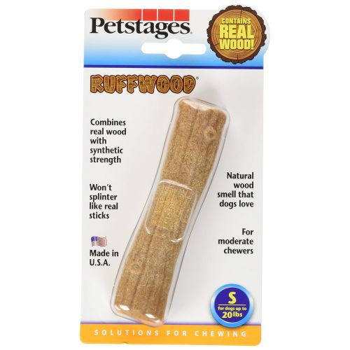  Outward Hound Petstages Ruffwood Wooden Dog Chew Toy  Strong Wood Chewing Stick for Dogs  Safe, Natural & Healthy Chewable Sticks with Real Wood