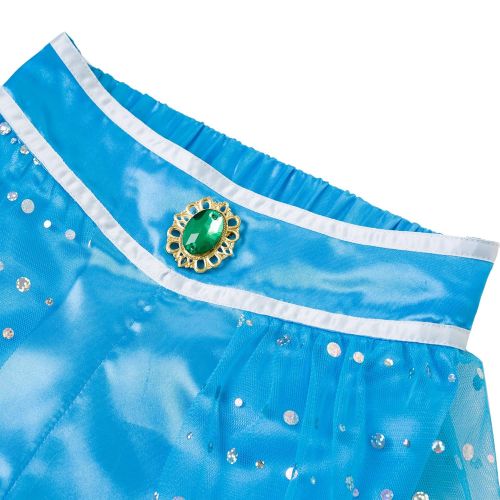  Pettigirl Girls Silky Blue Arabian Princess Sequin Costume Dress