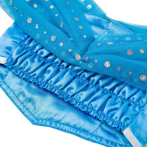  Pettigirl Girls Silky Blue Arabian Princess Sequin Costume Dress