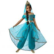 Pettigirl Girls Princess Dress Up Costume with Crown Veil