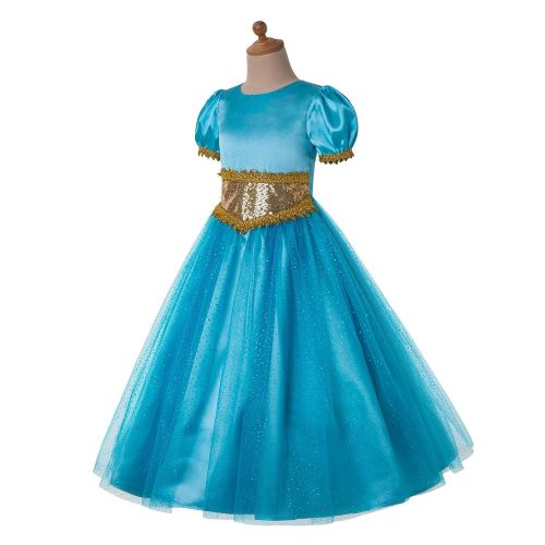  Pettigirl Girls Sequin Princess Costume Dress up with Necklace