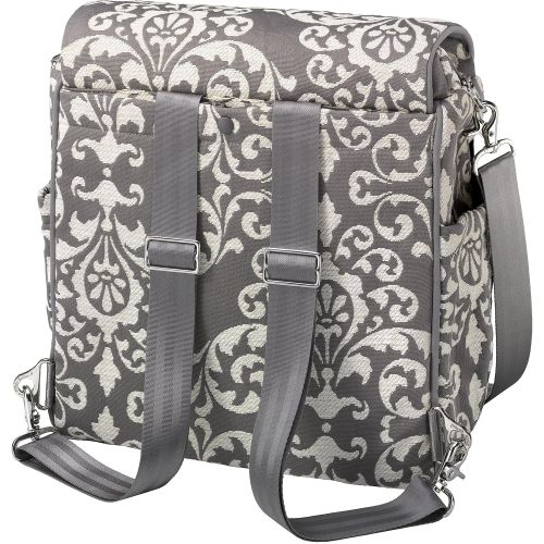  Petunia Pickle Bottom Boxy Backpack Diaper Bag in Licorice Blossom