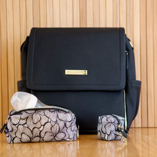  Petunia Pickle Bottom Boxy Backpack, Black Leatherette