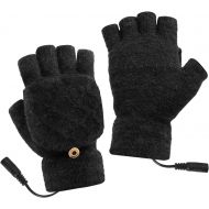 [아마존베스트]Petyoung Unisex USB Heated Gloves Adjustable Temperature Winter Full & Half Fingers Warmer Laptop Gloves Mittens for Women Men Girls Boys