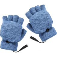 [아마존베스트]Petyoung Unisex USB Heated Gloves Adjustable Temperature Winter Full & Half Fingers Warmer Laptop Gloves Mittens for Women Men Girls Boys