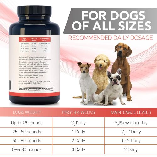  Petz Park Glucosamine for Dogs Chondroitin MSM - Hip and Joint Support for Dogs of All Ages, Breeds and Sizes - Arthritis Pain Relief Formula 800mg - Extend Joint Care Supplement for Dog - 1