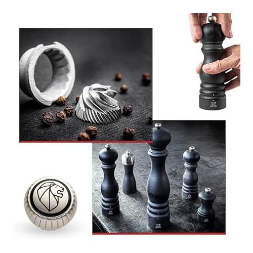  Peugeot - Paris u'Select Manual Pepper Mill - Adjustable Grinder - Beechwood, Graphite Finish 7.09in.