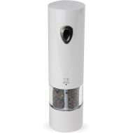 Peugeot PHENIX White Lacquered Stainless Steel Electric Adjustable Pepper Mill, 8-inch