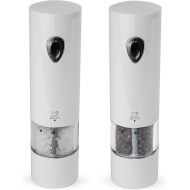 Peugeot PHENIX Stainless Steel Electric Adjustable Salt & Pepper Mill Gift Set, 8-inch (White Lacquer)