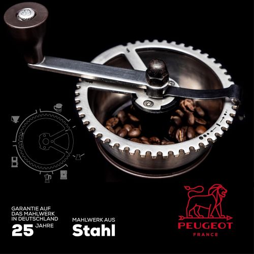  Peugeot KRONOS Coffee Grinder, 19 cm/ 7.5 in, Chocolate