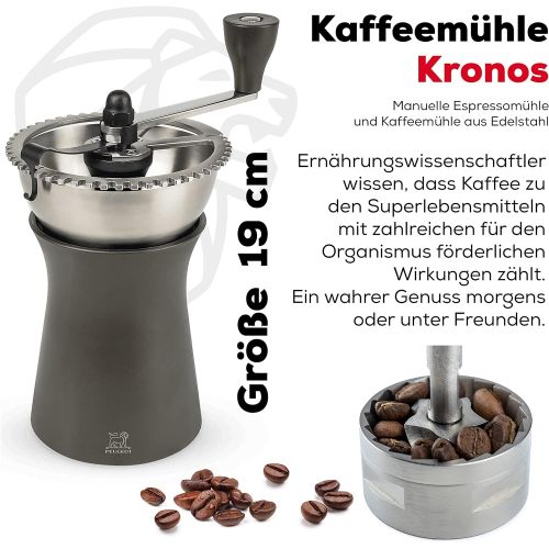  Peugeot KRONOS Coffee Grinder, 19 cm/ 7.5 in, Chocolate