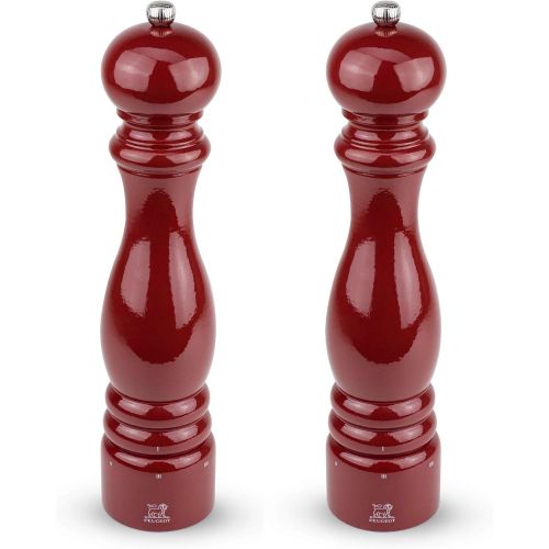  Peugeot Paris USelect 12-Inch Pepper & Salt Mill Set, Red Lacquer