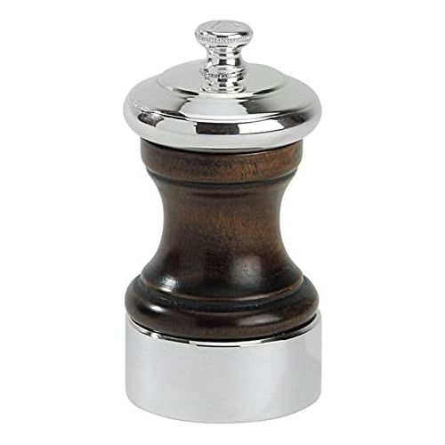  Peugeot 19587 Palace 4 Inch Silver Plated Salt Mill, Antique Brown