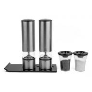 Peugeot Elis Sense uSelect Stainless Steel 8 Inch Electric Salt and Pepper Mill Set