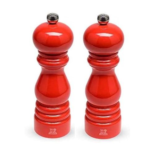  Peugeot Paris Peugeot Set PARIS Pfeffermuehle + Salzmuehle Mohn rot lackiert 18 cm