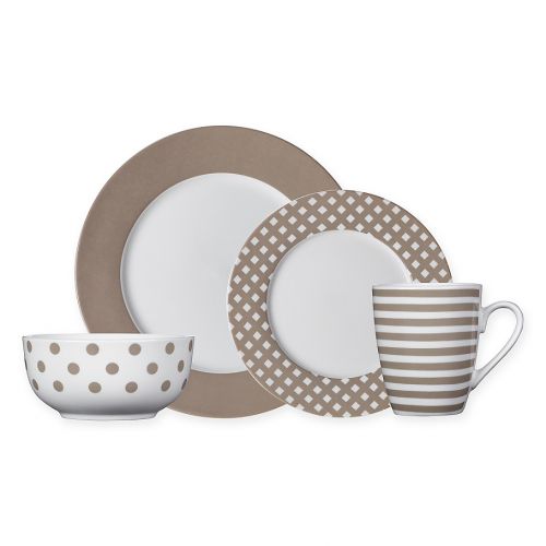  Pfaltzgraff Kenna 16-Piece Dinnerware Set in Taupe