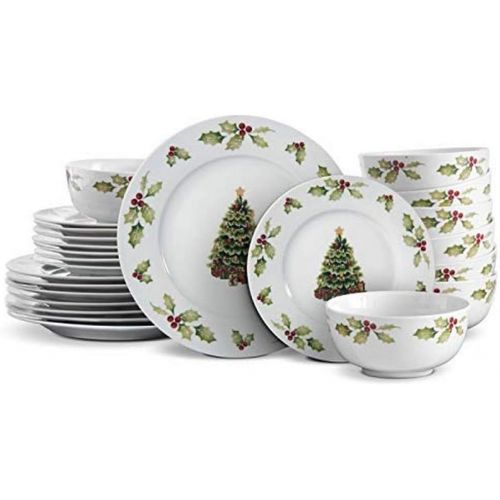  Pfaltzgraff Christmas Day Dinnerware Set, Service For 8, White