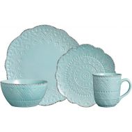 Pfaltzgraff Remembrance Teal 32 Piece Dinnerware Set, Service for 8