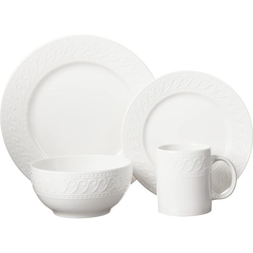  Pfaltzgraff Sylvia Dinnerware Set, 32 Piece, White