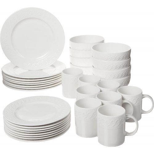  Pfaltzgraff Sylvia Dinnerware Set, 32 Piece, White