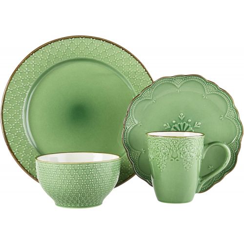  Pfaltzgraff French Lace Green Dinnerware Set (48 Piece)