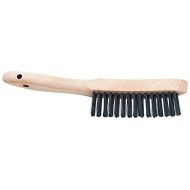 Pferd PFERD 85011 Curved Handle V-Groove Scratch Brush.012 Stainless Steel, 3 x 14 Wire Rows, 13-34 Length x 1-18 Width Block Size (Pack of 12)