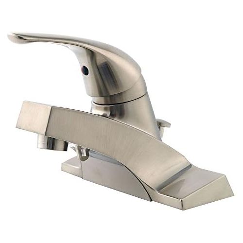  Pfister LG142600K Pfirst Series Single Control 4 Inch Centerset Bathroom Faucet in Brushed Nickel, Water-Efficient Model