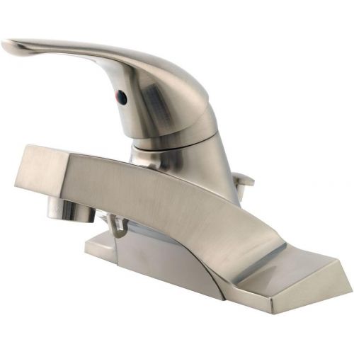  Pfister LG142600K Pfirst Series Single Control 4 Inch Centerset Bathroom Faucet in Brushed Nickel, Water-Efficient Model